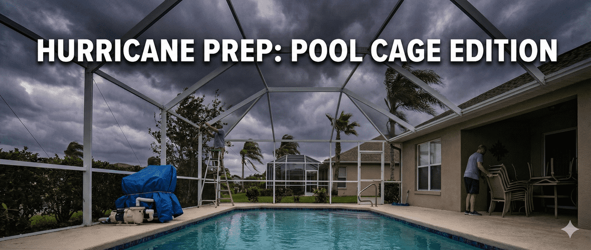 How to prepare your pool cage for a hurricane or sever weather event