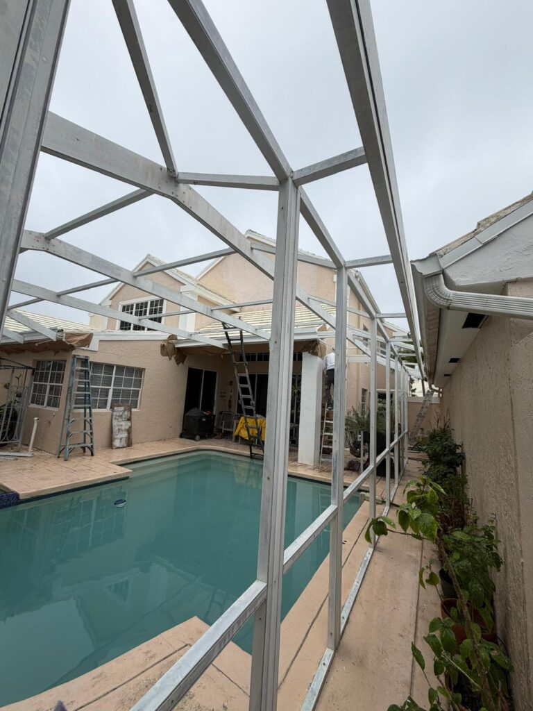 Before Screen Enclosure Painting Service