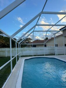 Pool cage painting service