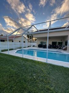 Quality pool enclosure painting project