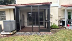 Porch screen enclosure renovation service
