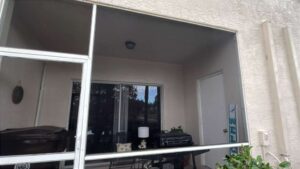 Screened porch enclosure project in West Palm Beach, FL
