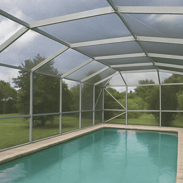 Silver Pool Cage Screen