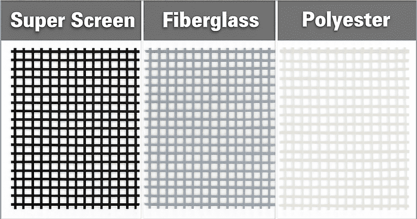 Super Screen vs Fiberglass vs Polyester