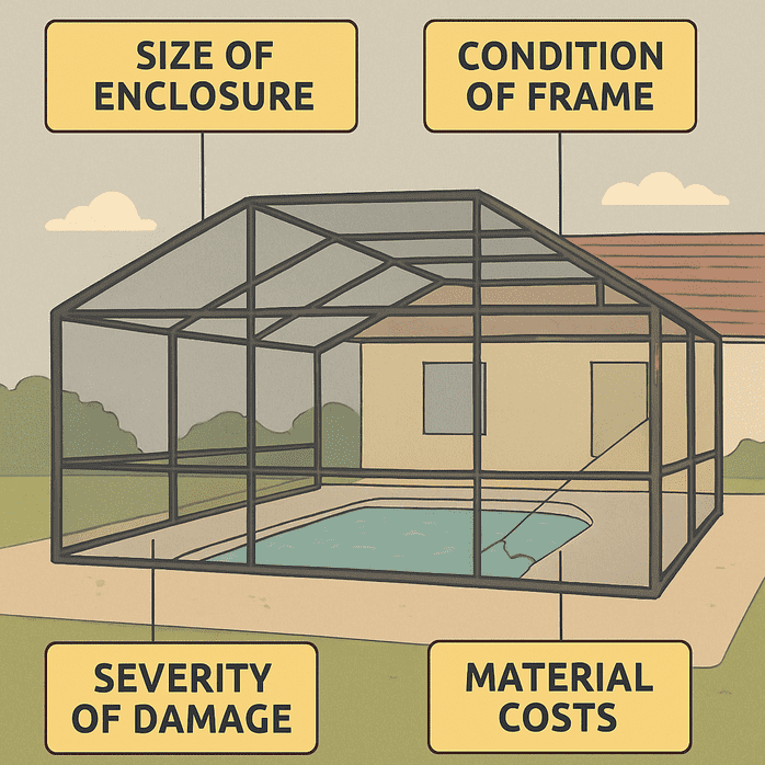 Key Factors Influencing Pool Cage Repair Cost in Miami