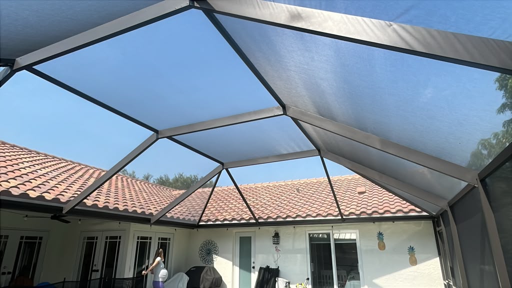 Screen Enclosure Rescreening 2 Pool Enclosure Rescreening in Coral Springs Florida