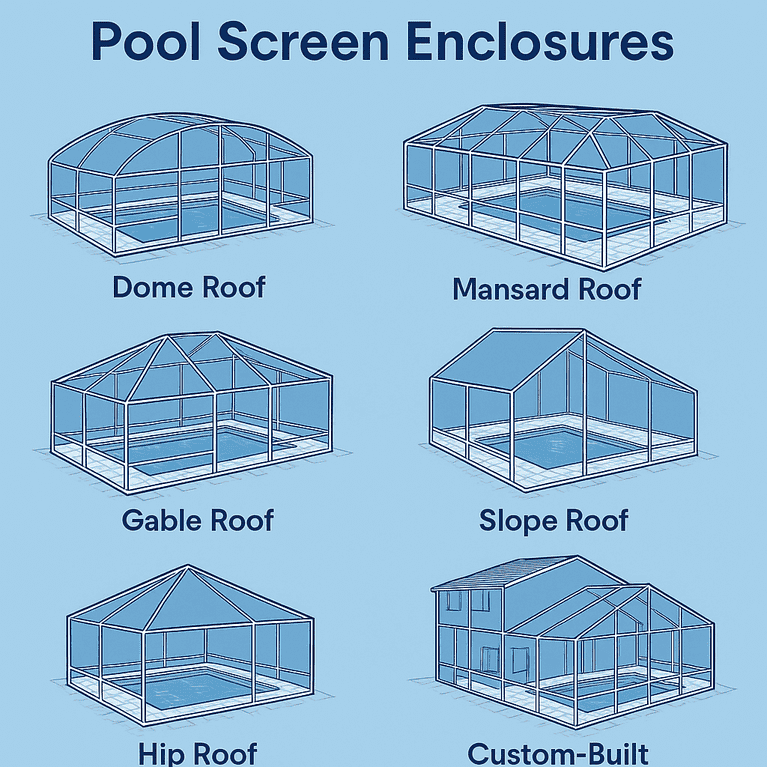 Types of Pool Screen Enclosures for Florida Swimming Pools