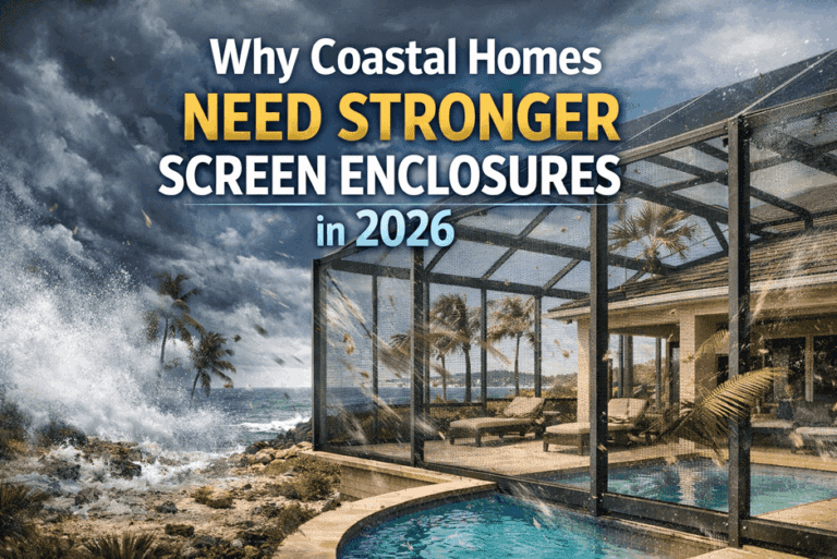 Why Coastal Homes Need Stronger Screen Enclosures in 2026
