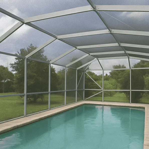 Silver Pool Cage Screen